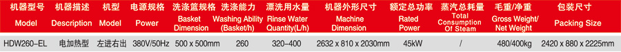 华菱电加热洗碗机HDW260-EL-R(图2)