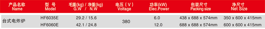 华菱HF6035台式电油炸炉(图2)
